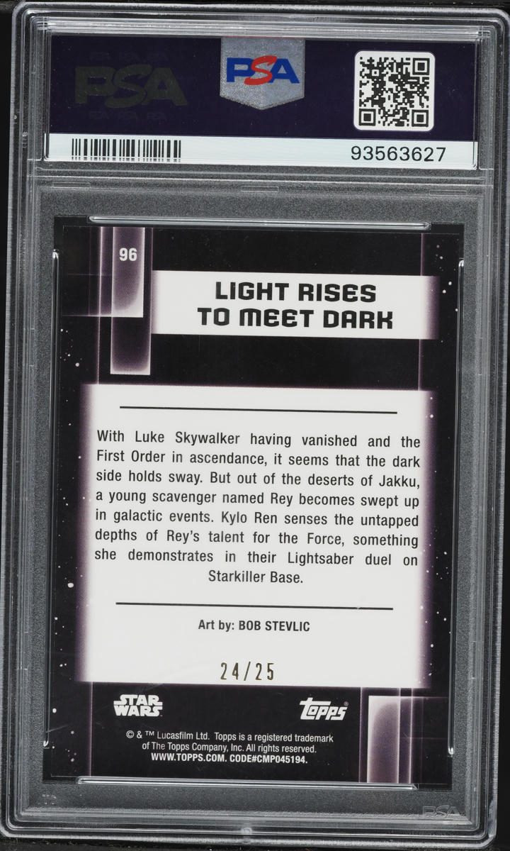 2021 Topps Chrome Star Wars Galaxy Purple Refractor Light Rises