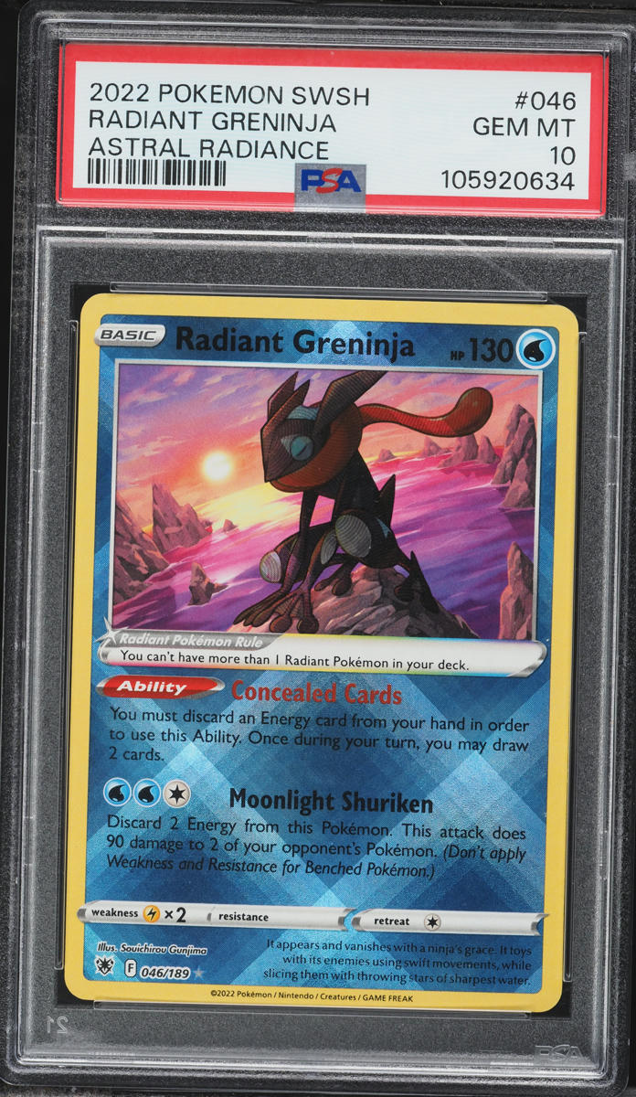 2022 Pokemon Sword & Shield Astral Radiance Radiant Greninja #46 PSA 10 GEM MINT