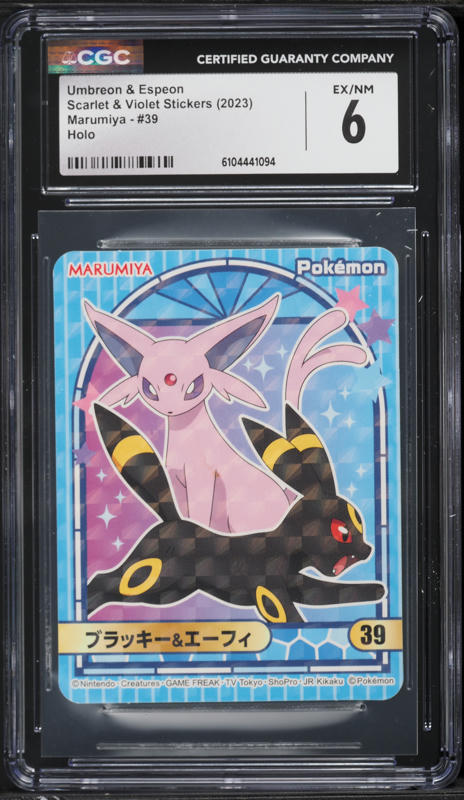 2023 Pokemon Japanese Marumiya SV Stickers Holo Umbreon & Espeon #39 CGC 9  MINT on Fanatics Collect