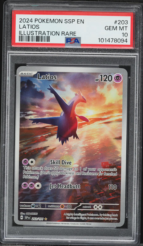 2005 Pokemon Japanese Promo S.B.R. Lottery Latios #62 PSA 10 GEM