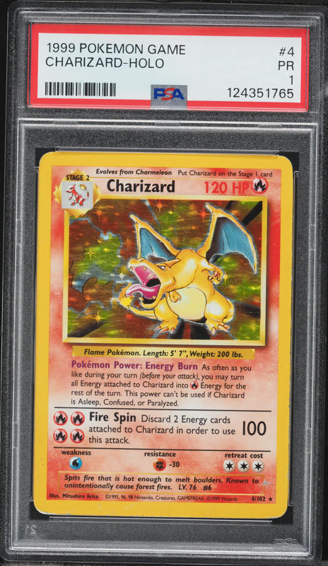 2016 Pokemon XY Evolutions Holo Charizard #11 PSA 9 MINT on