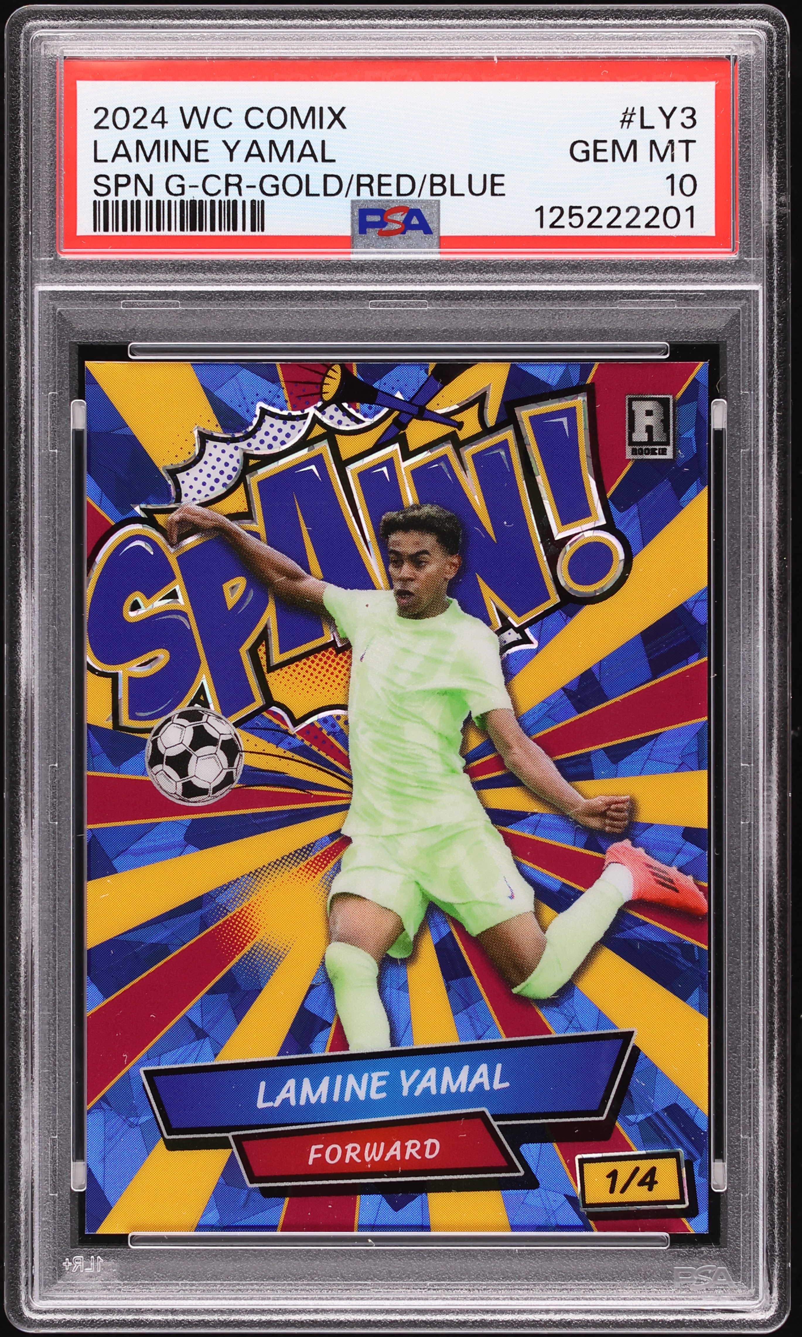 2024 Wild Card Lamine Yamal Comix Spain Gold Red Blue Lamine Yamal