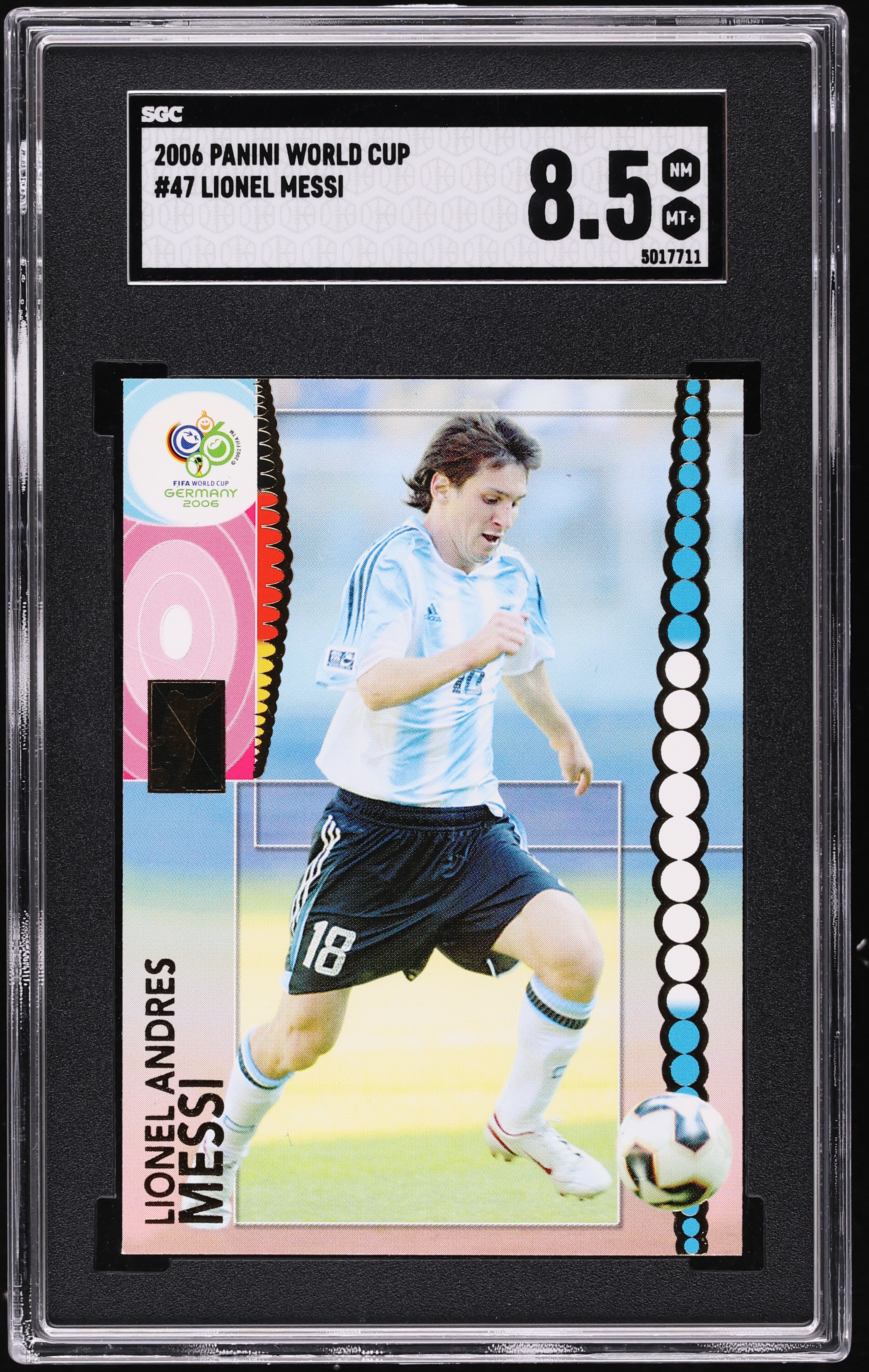 2006 Panini World Cup Germany Lionel Messi #47 SGC 8.5 NM-MT+ on