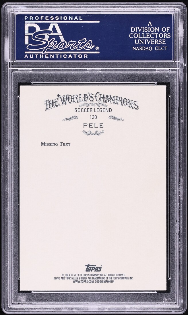 2013 Topps Allen & Ginter Pele Signed Autographed Trading Card