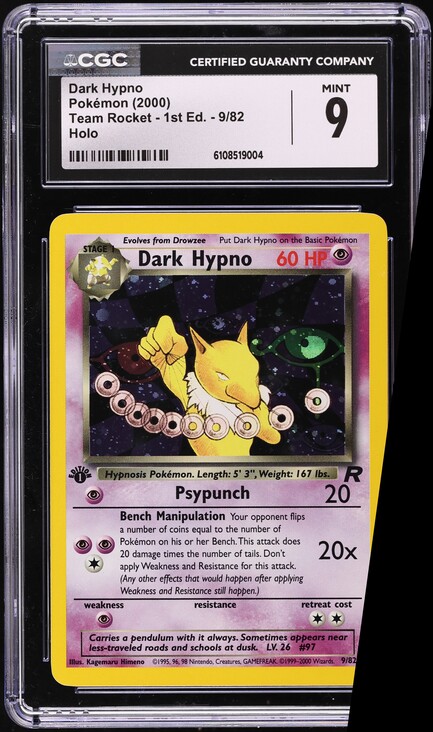 2000 Pokemon Rocket 1st Edition Holo Dark Hypno #9 PSA 9 MINT on Fanatics  Collect