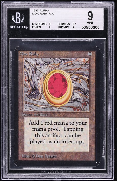 1993 Magic The Gathering MTG Alpha Dual Land Tropical Island PSA