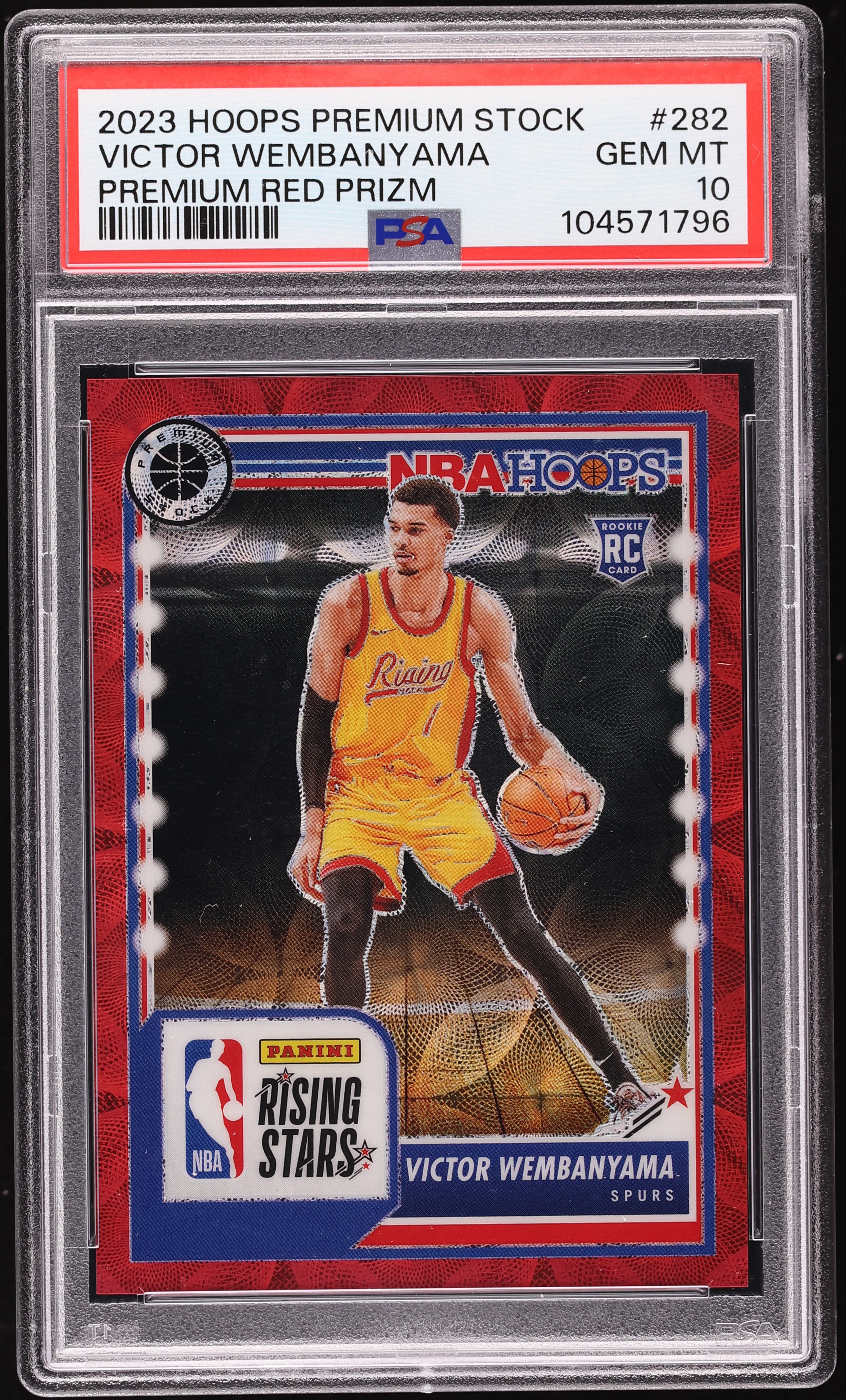 2023 Hoops Premium Stock Red Prizm Victor Wembanyama ROOKIE /88