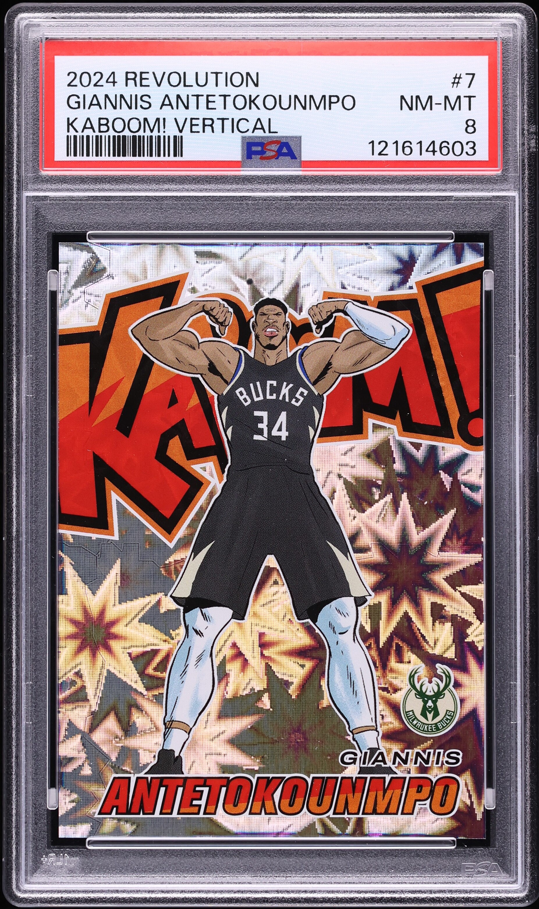 2024 Panini Revolution Kaboom! Vertical Giannis Antetokounmpo #7