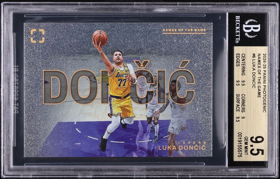 2024 Panini Photogenic Names Of The Game Luka Doncic #6 BGS 9.5 GEM MINT