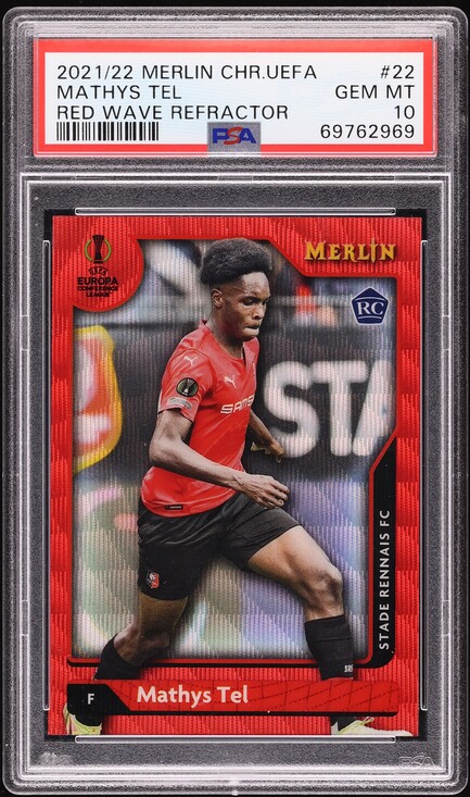 2022 Topps Chrome Bundesliga Gold Wave Refractor Mathys Tel /50