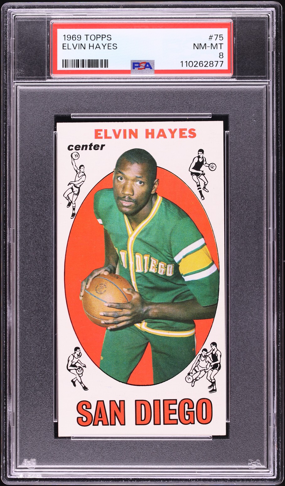 1969 Topps Basketball Elvin Hayes ROOKIE #75 PSA 8 NM-MT