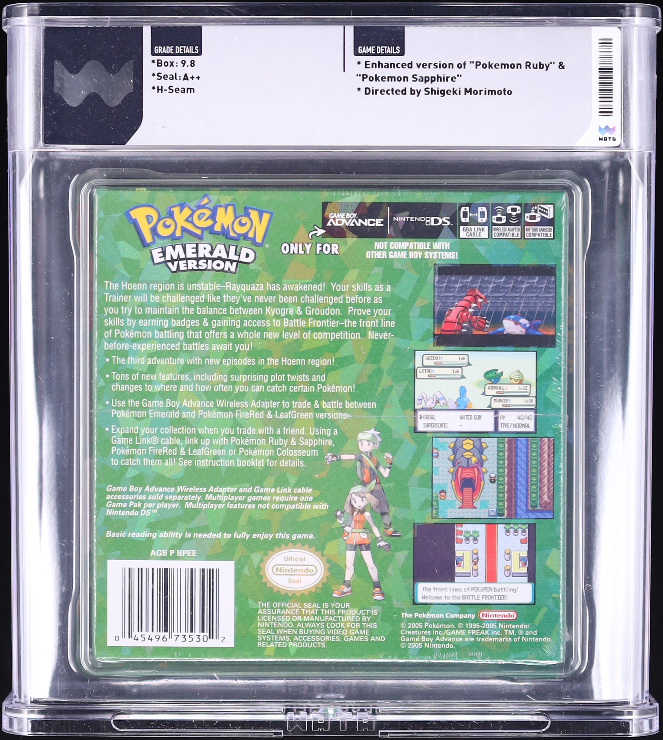 Pokemon Emerald Version (Nintendo Gameboy Advance) WATA 9.8 A++ Sealed on  Fanatics Collect