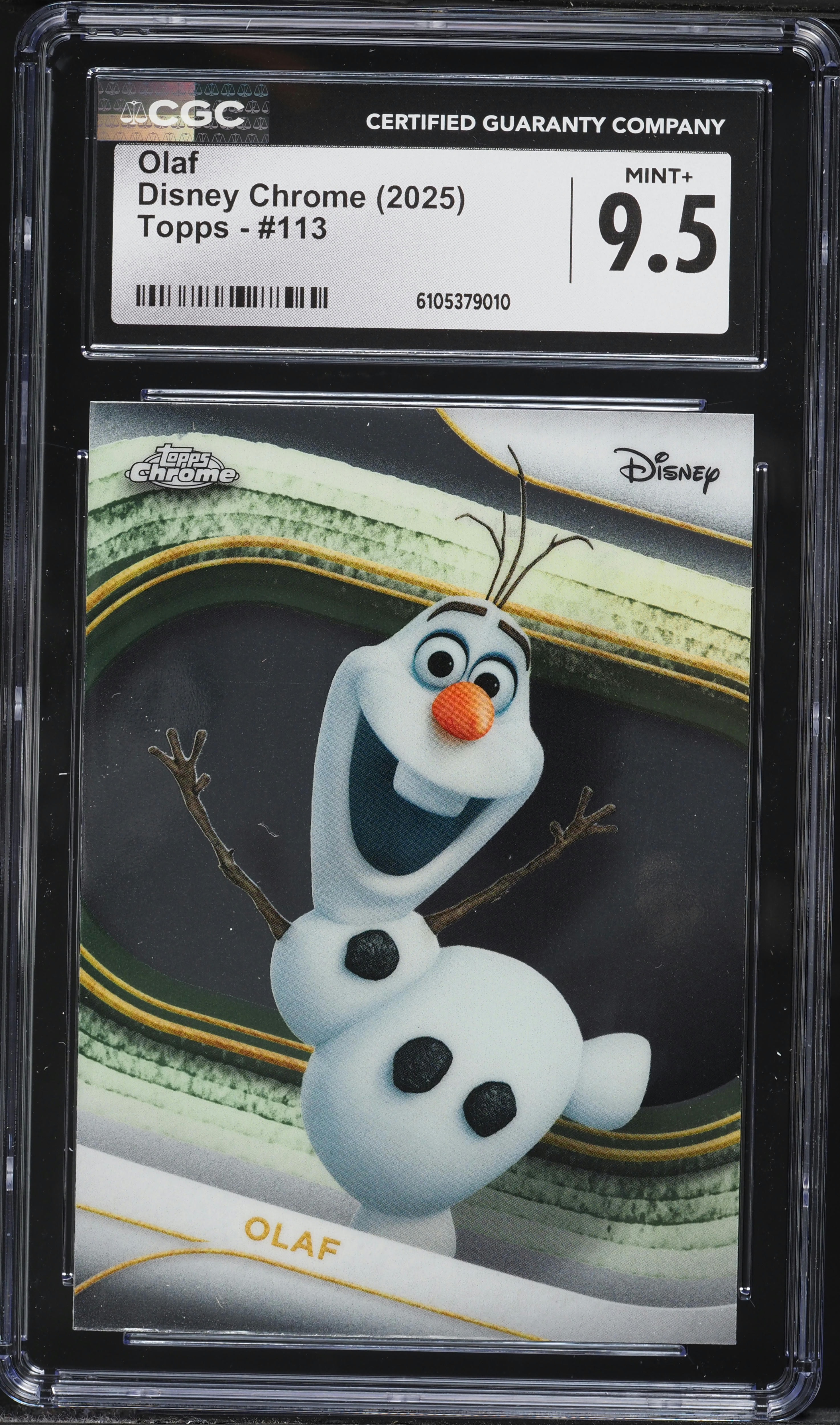 2025 Topps Chrome Disney Olaf #113 CGC 9.5 MINT+ on Fanatics Collect