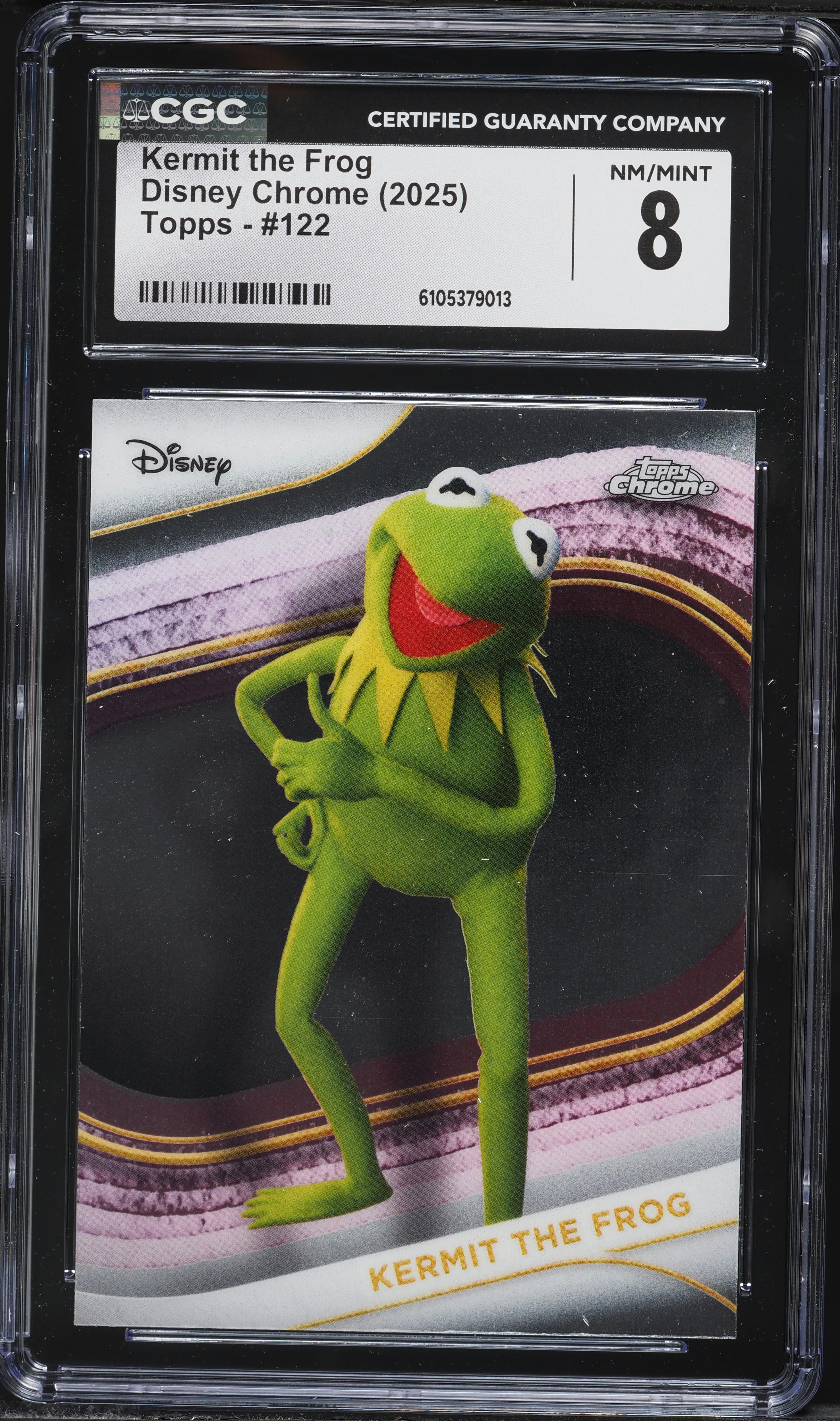 2025 Topps Chrome Disney Kermit The Frog #122 CGC 8 NM-MT on