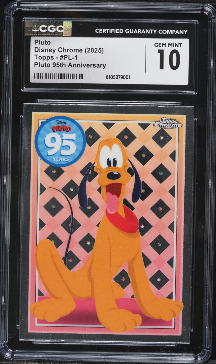 2025 Topps Chrome Disney Pluto 95th Anniversary Pluto #PL-1 CGC 10