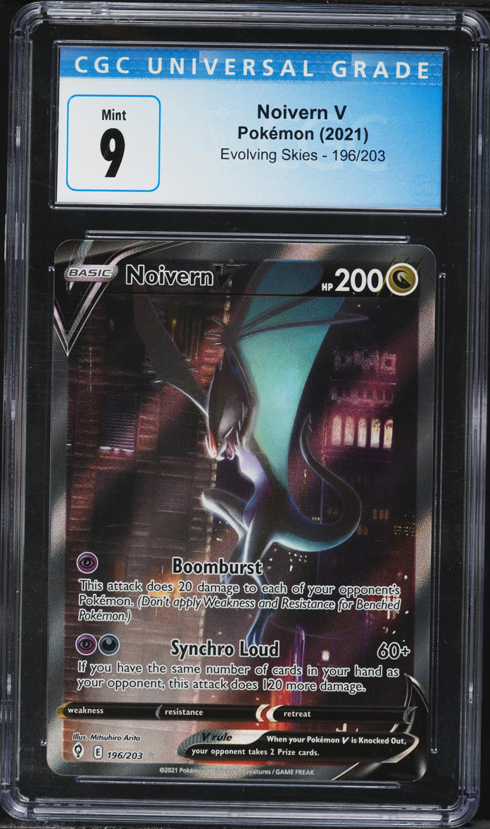 2021 Pokemon Sword & Shield Evolving Skies Alt Art Noivern V #196 CGC 9 MINT