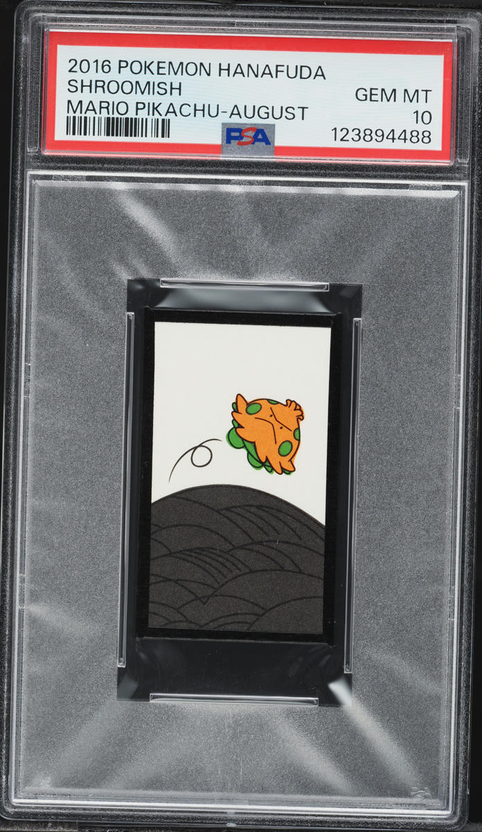 2016 Pokemon Hanafuda Mario Pikachu August Shroomish PSA 10 GEM MINT