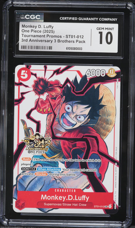 2025 One Piece Tournament 3rd Anniversary 3 Brothers Pack Monkey D