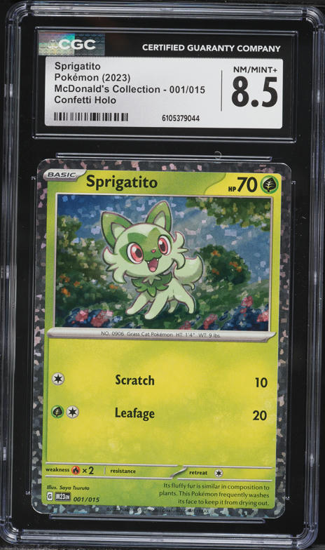 sprigatito holographic card Sprigatito : MCDONALDS 2023 (Holo) - 001/015 main image 1