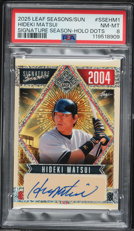 2025 Leaf Seasons In The Sun Holo Dots Hideki Matsui AUTO /7 #SSE