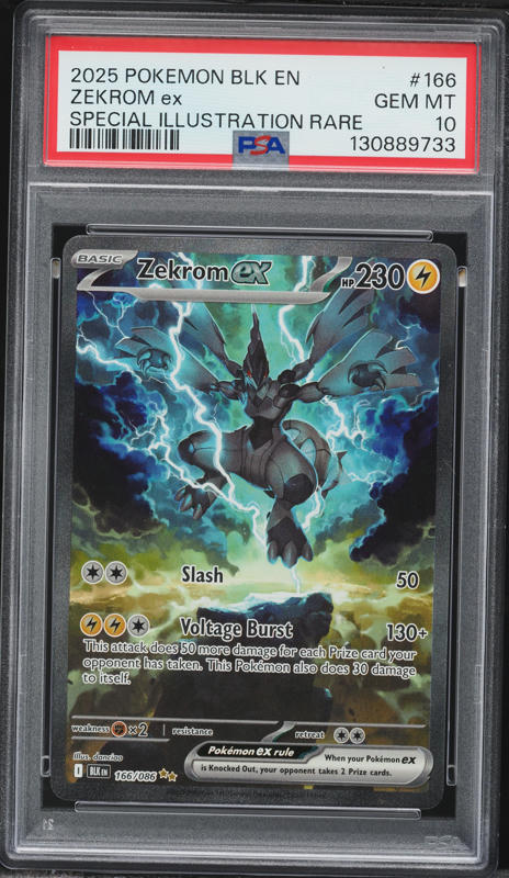 2025 Pokemon Scarlet & Violet Black Bolt Special IR Zekrom EX #166 PSA 10 GEM MINT