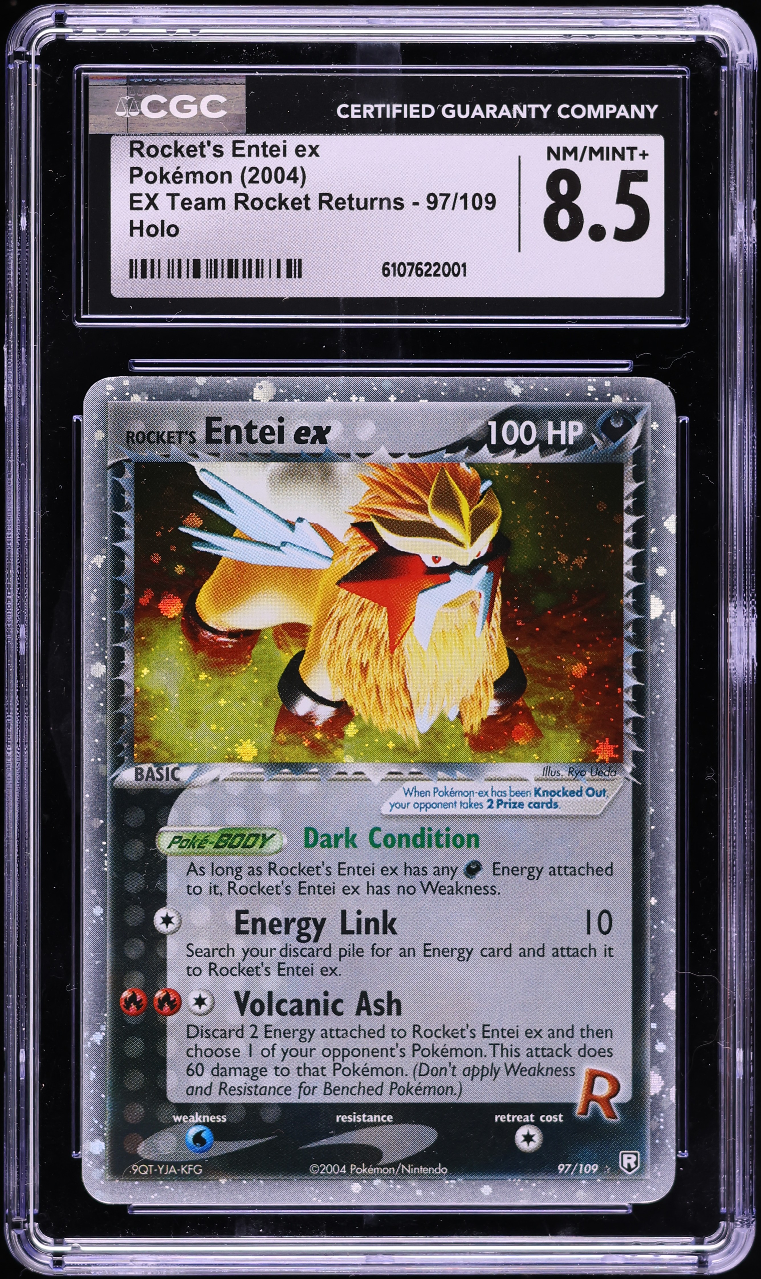 2004 Pokemon Ex Team Rocket Returns Team Holo Rocket's Entei Ex
