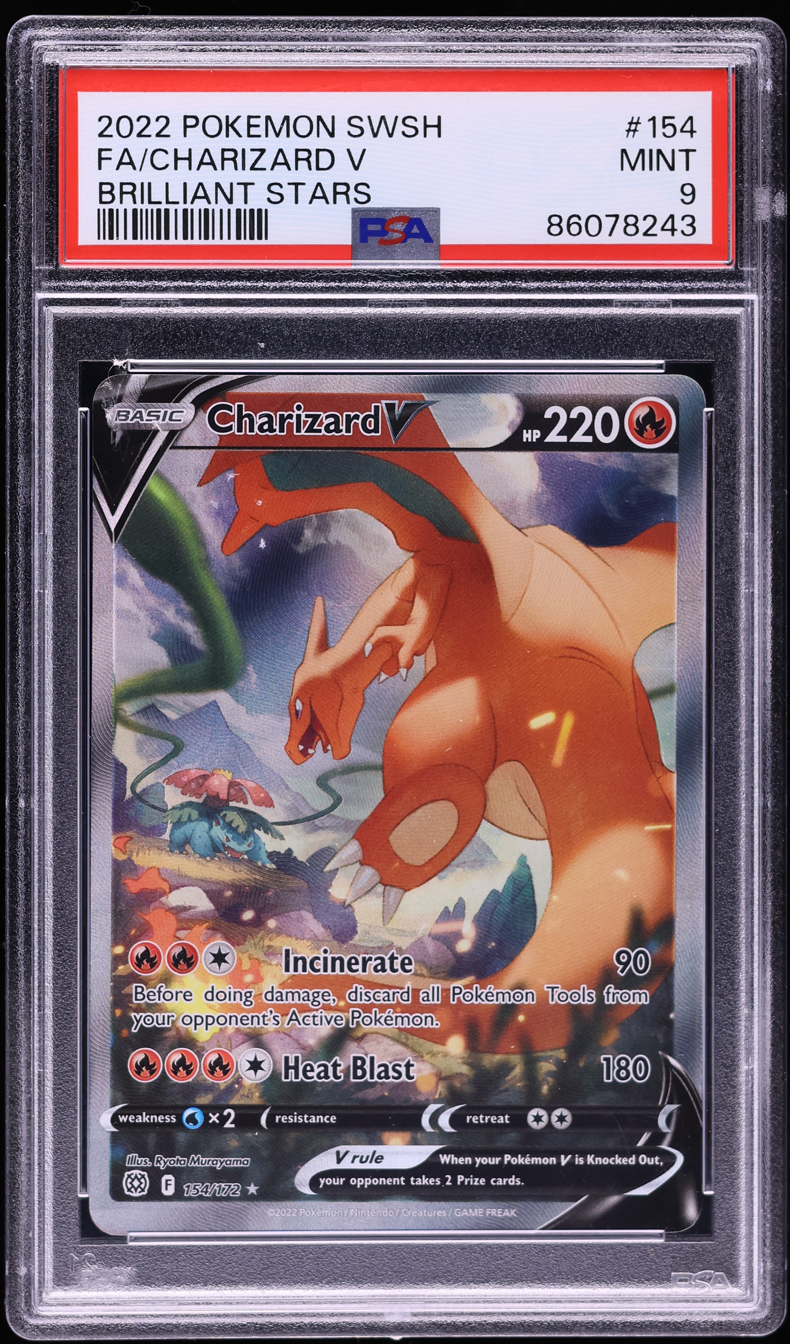 2022 Pokemon Sword & Shield Brilliant Stars Full Art Charizard V