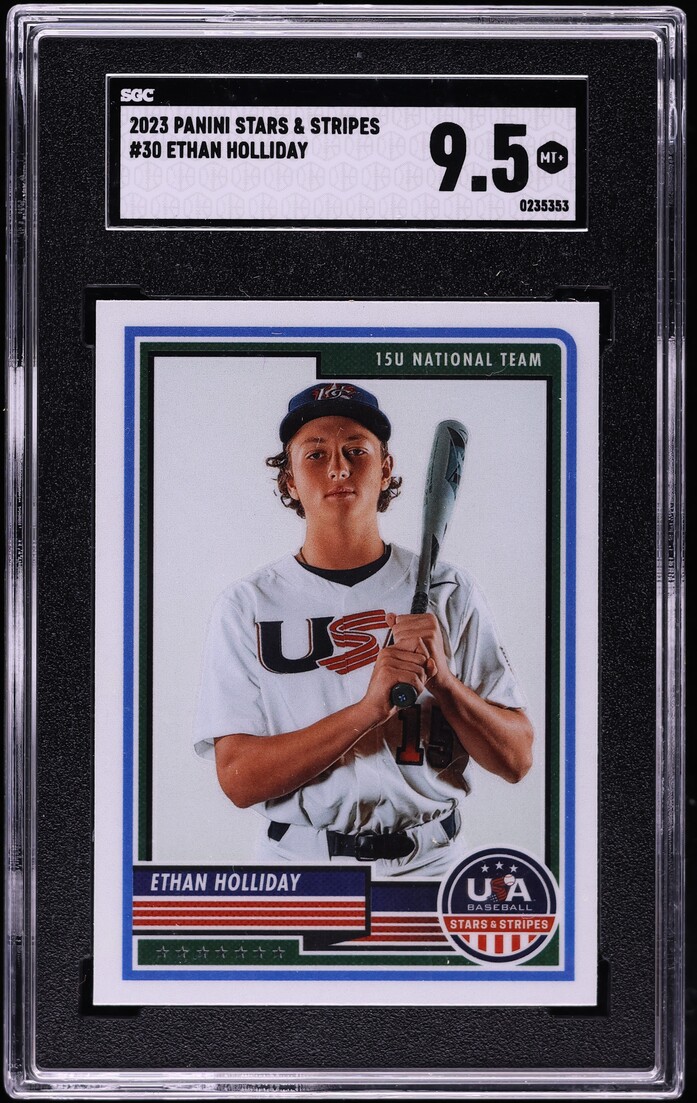 2023 Panini Stars & Stripes Ethan Holliday ROOKIE #30 SGC 9.5 MINT+
