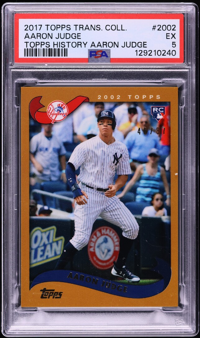 2017 Topps Transcendent Collection History Aaron Judge ROOKIE /87 #AJ-2002 PSA 5 EX