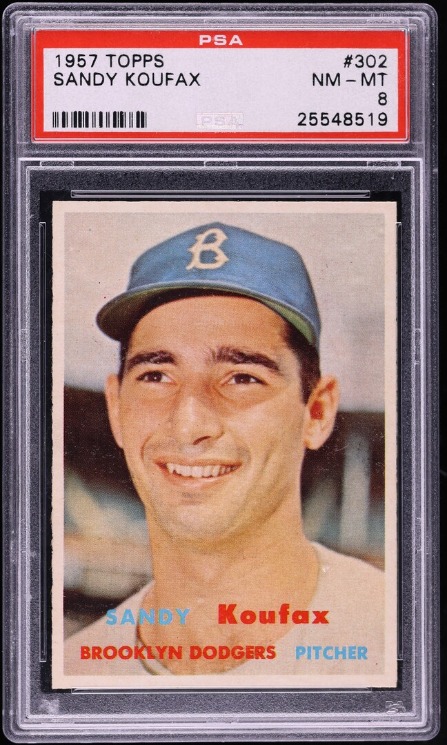 1957 Topps Sandy Koufax #302 PSA 8 NM-MT