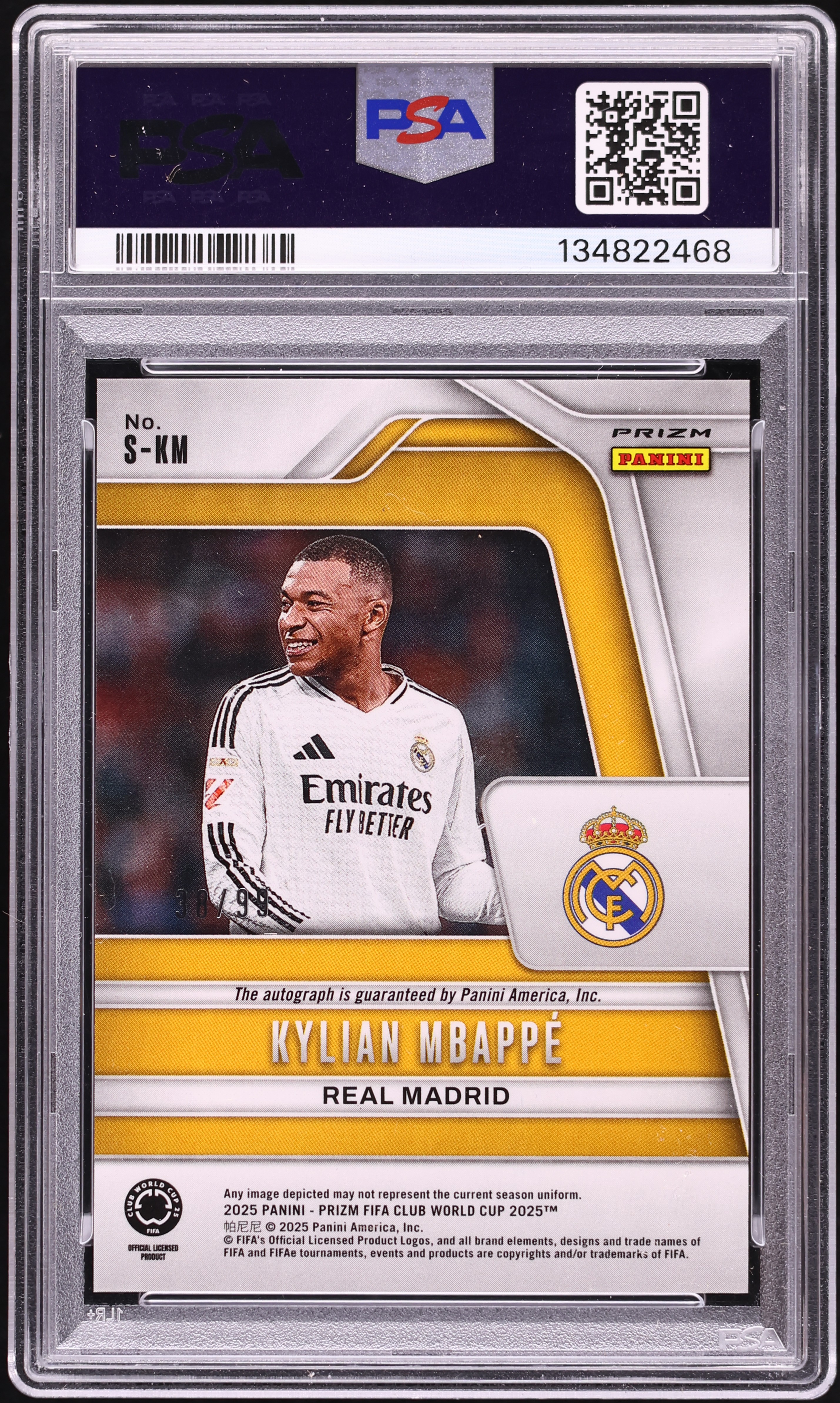 2025 Panini Prizm FIFA Club World Cup Silver Prizm Kylian Mbappe