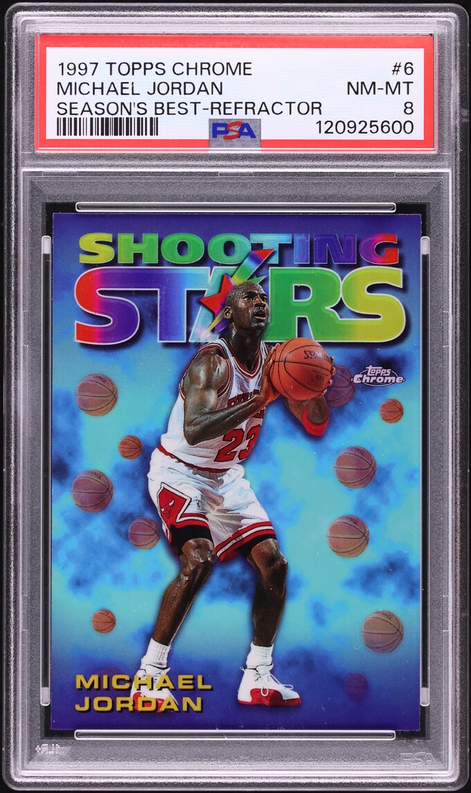 1997 Topps Chrome Season's Best Refractor Michael Jordan #6 PSA 8 NM-MT