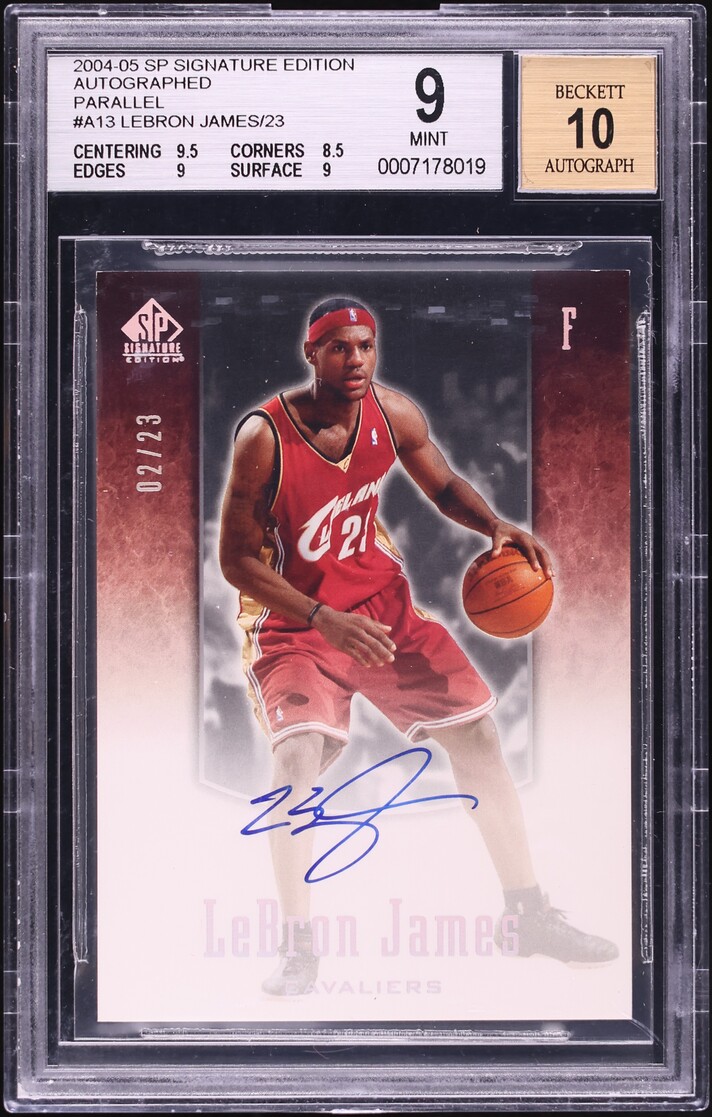 2004 SP Signature Edition Parallel LeBron James AUTO /23 #A13 BGS