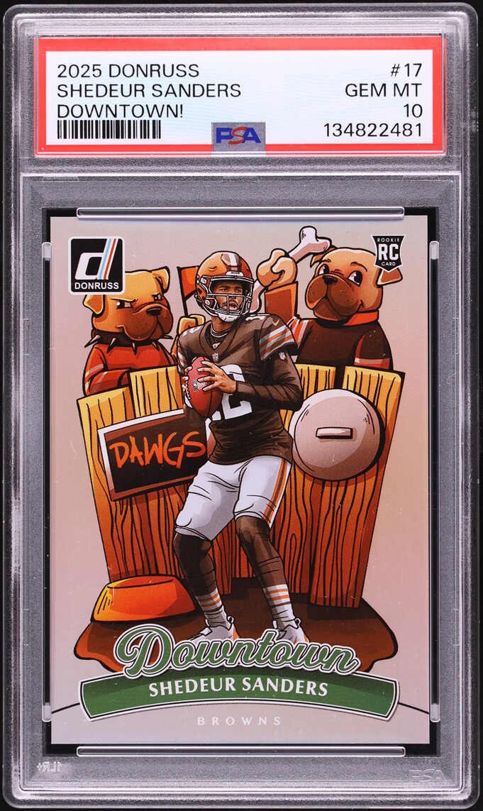 2025 Donruss Downtown Shedeur Sanders ROOKIE #17 PSA 10 GEM MINT
