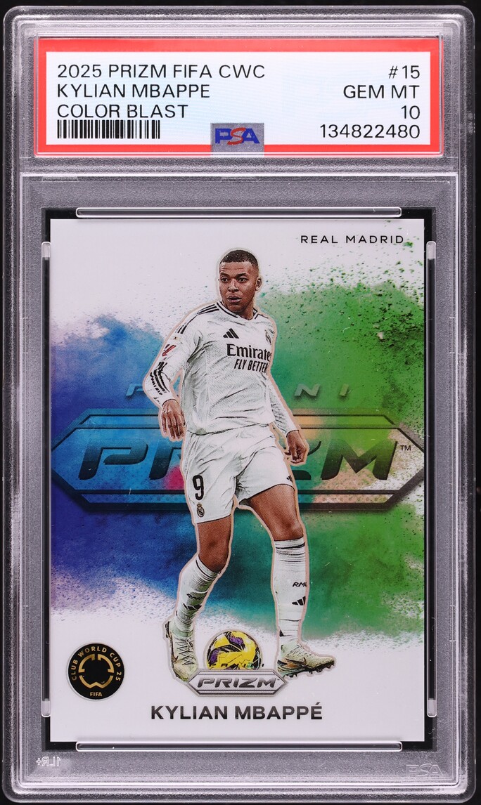 PSA10 GEM MINT 25枚限定 mbappe topps finest 2025 Panini Prizm FIFA Club World Cup Color Blast Kylian Mbappe