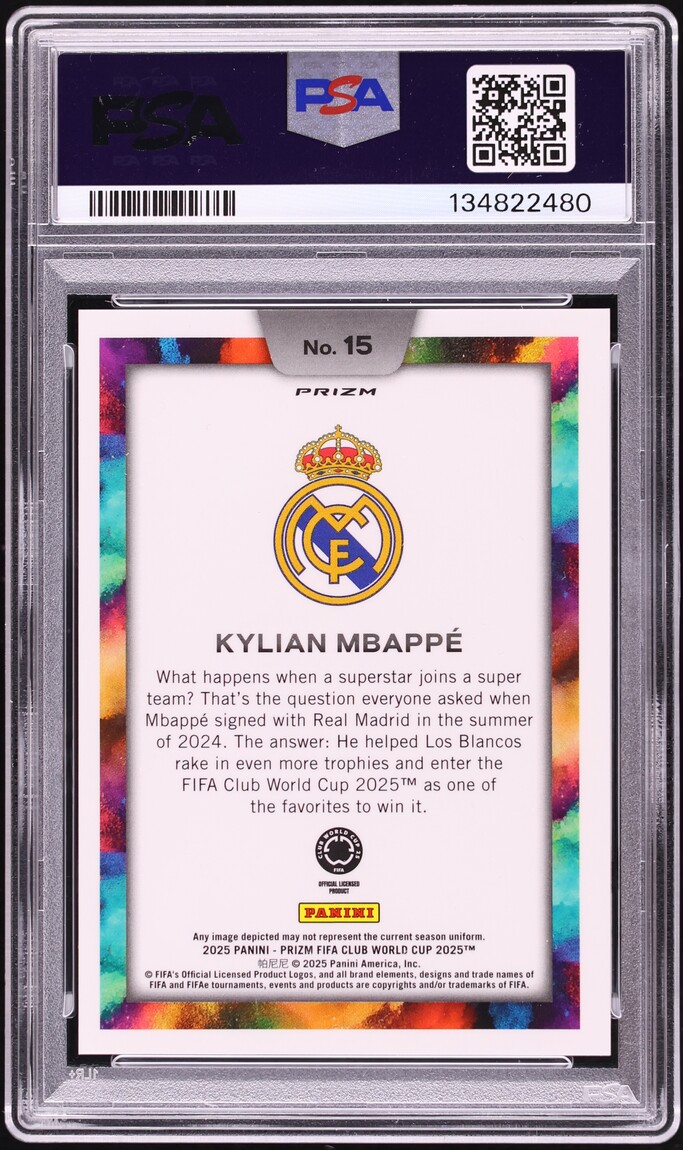2025 Panini Prizm FIFA Club World Cup Color Blast Kylian Mbappe