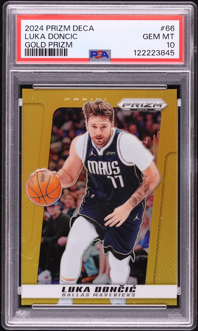 2024 Panini Prizm Deca Gold Luka Doncic 10/10 #66 PSA 10 GEM MINT