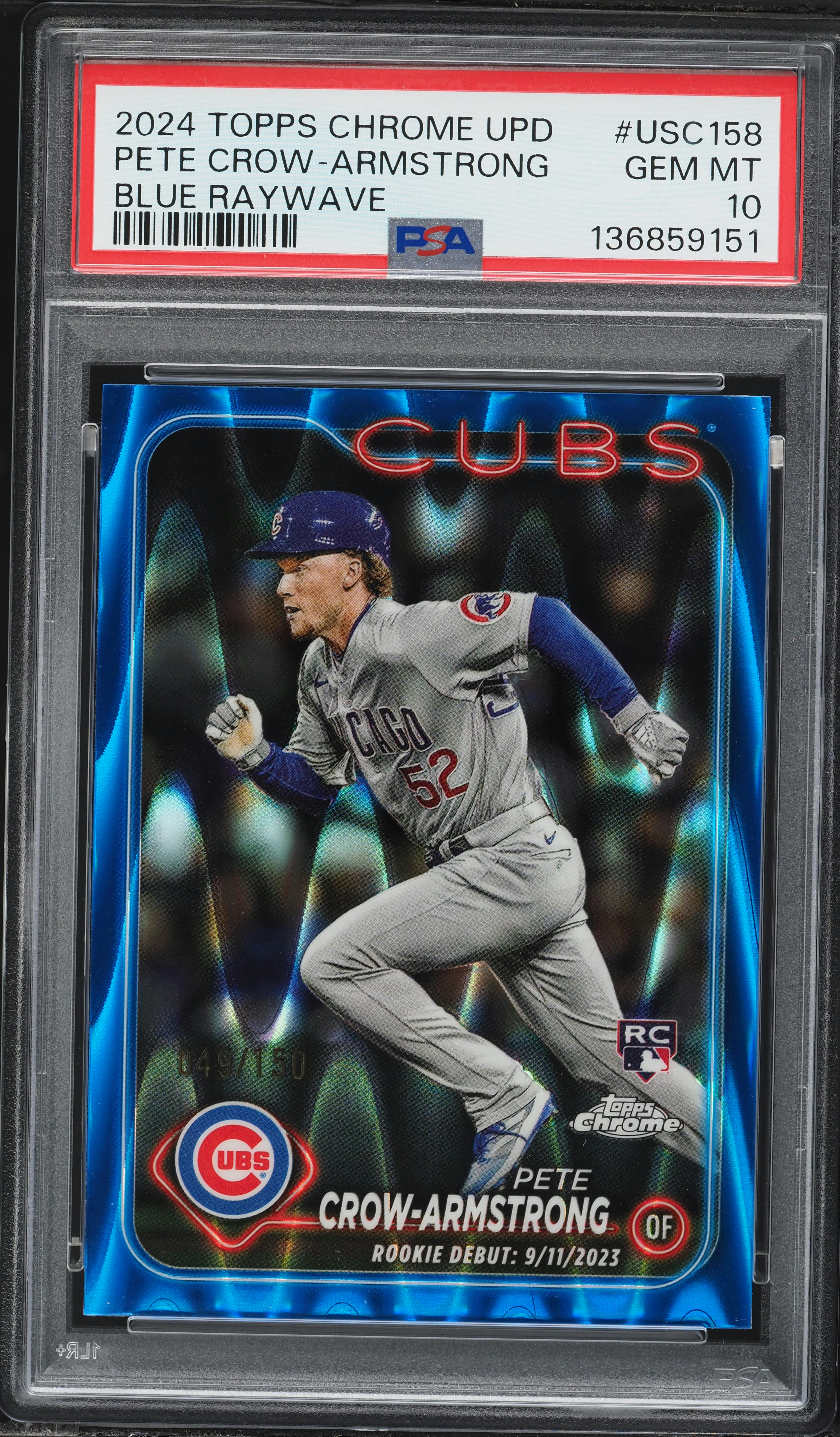 Pete Crow-Armstrong Rookie /150 Topps Chrome