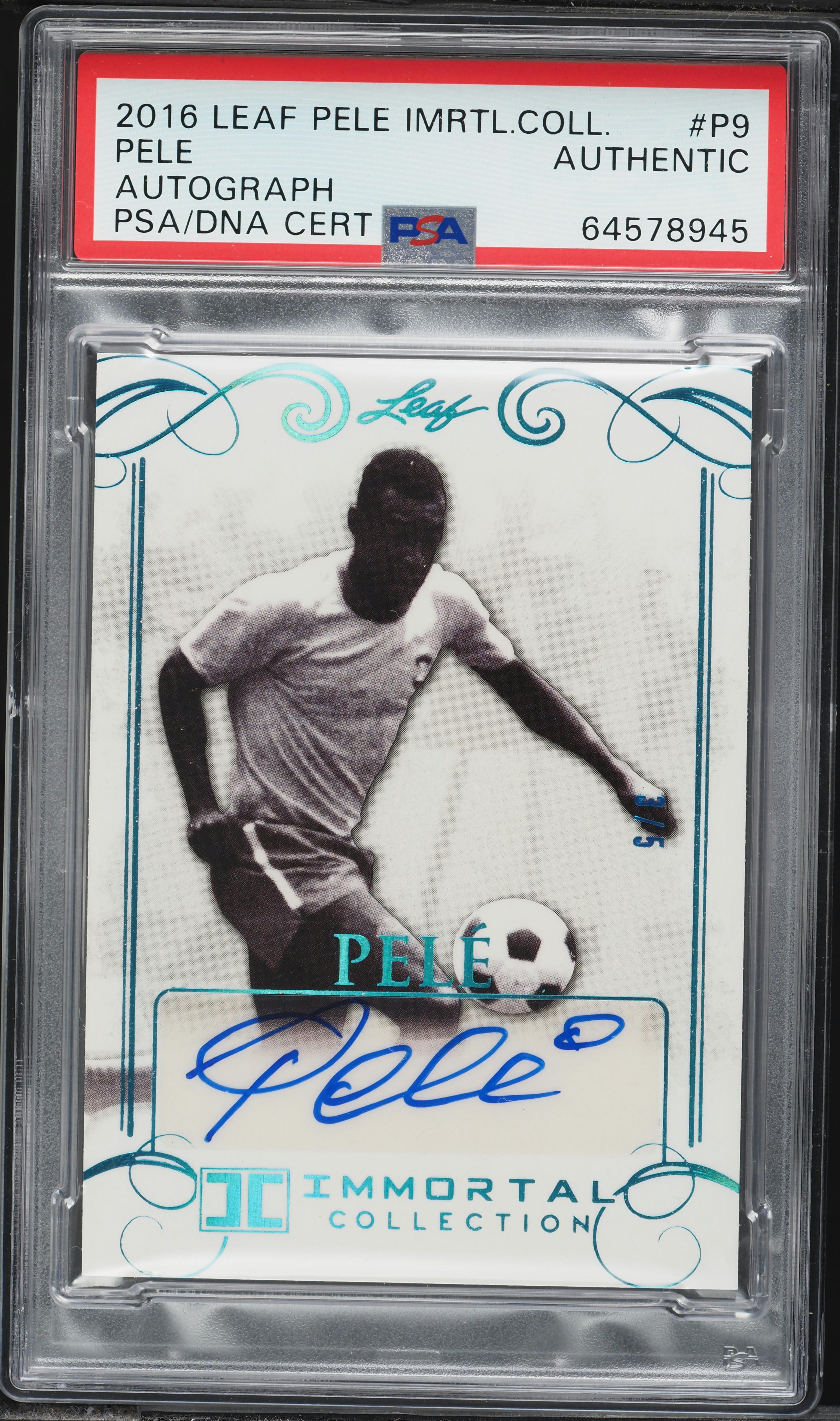 2016 Leaf Immortal Collection Pele AUTO #P9 PSA AUTH on Fanatics