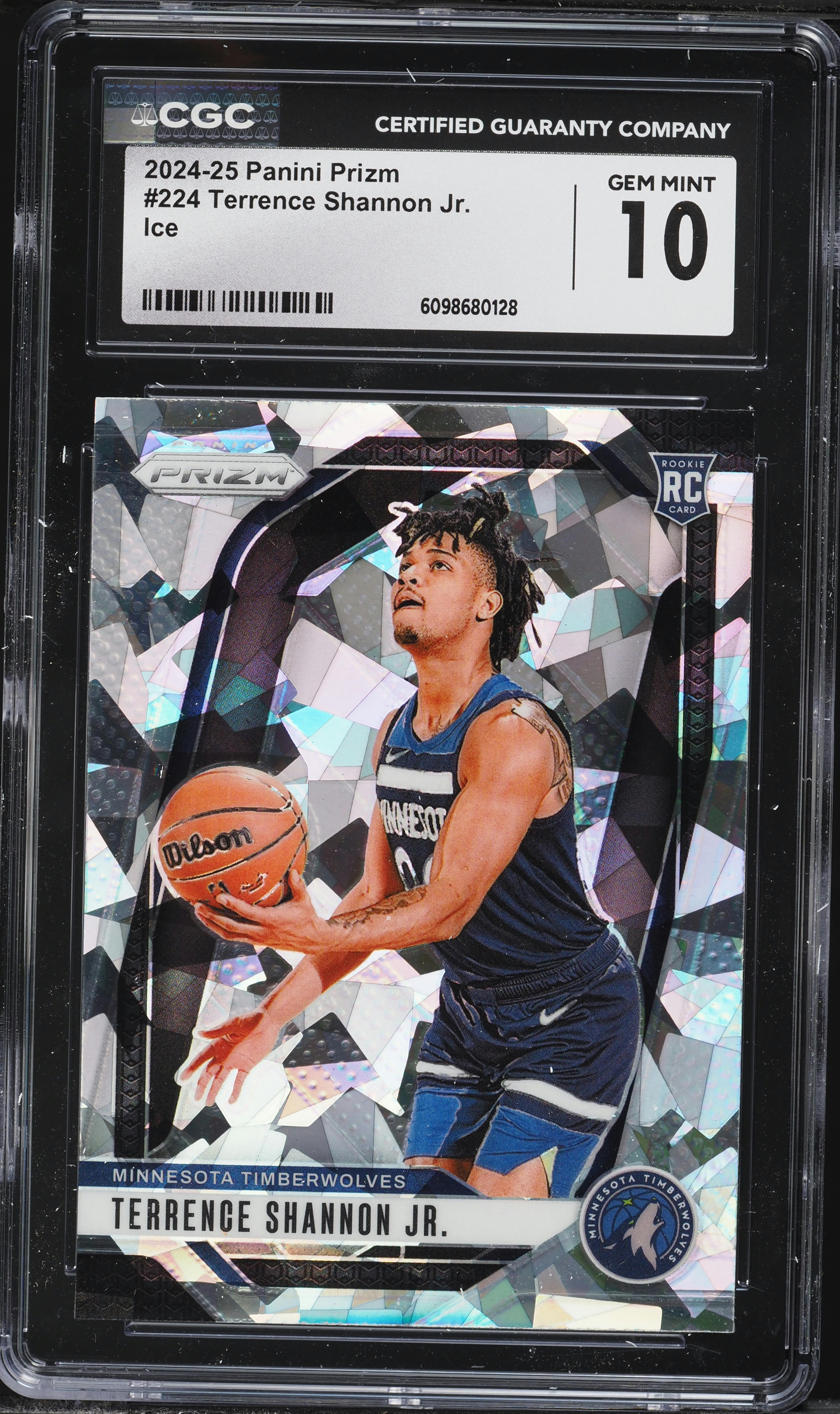 2024 Panini Prizm Ice Terrence Shannon Jr. ROOKIE #224 CGC 10 GEM