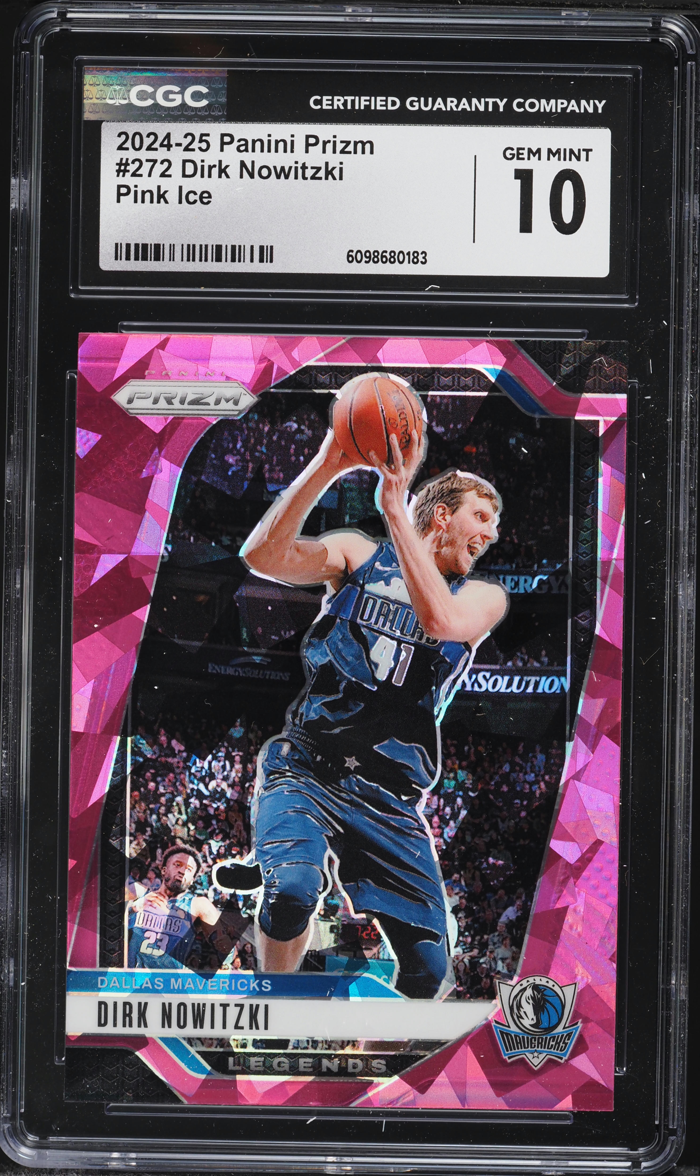 2024 Panini Prizm Pink Ice Dirk Nowitzki #272 CGC 10 GEM MINT on