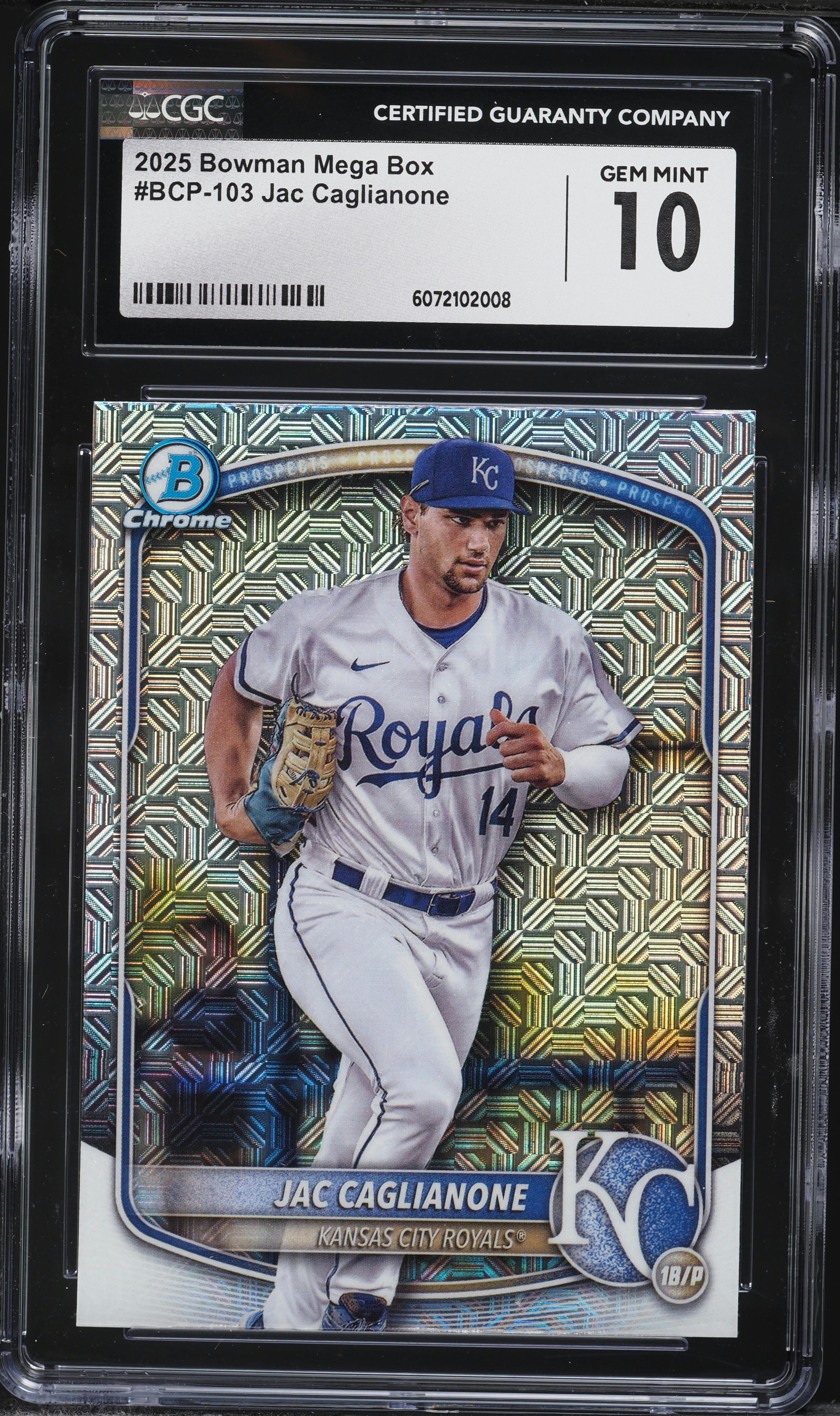 2025 Bowman Chrome Mega Box Jac Caglianone PROSPECT #BCP-103 CGC 