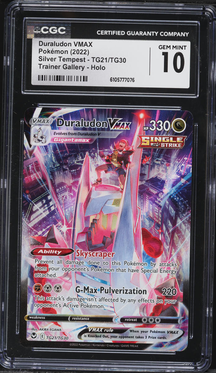 2022 Pokemon Sword & Shield Silver Tempest CHR Duraludon VMAX #TG21 CGC 10 GEM MINT