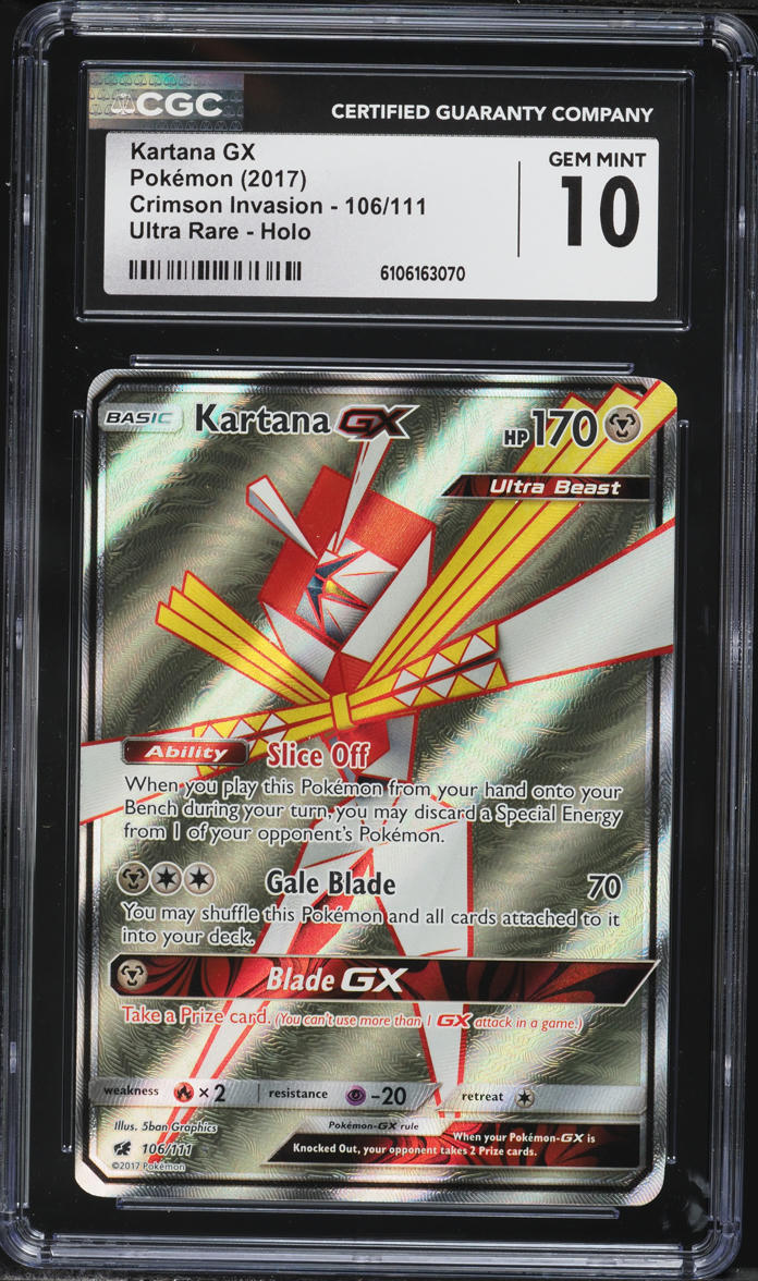 pokemon card kartana Sun & Moon Crimson Invasion Hyper Rare GX #117 [Fire]×2 Kartana -Single Card - Ace