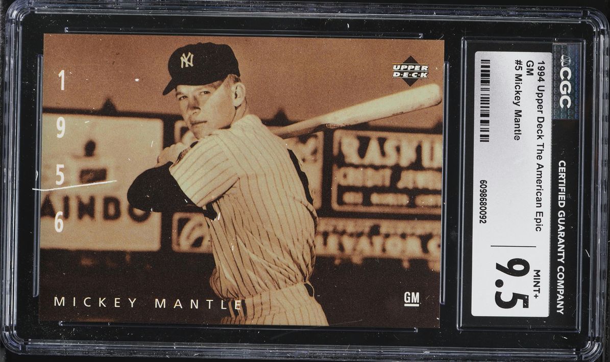 1994 Upper Deck The American Epic GM Mickey Mantle #5 CGC 9.5 MINT+