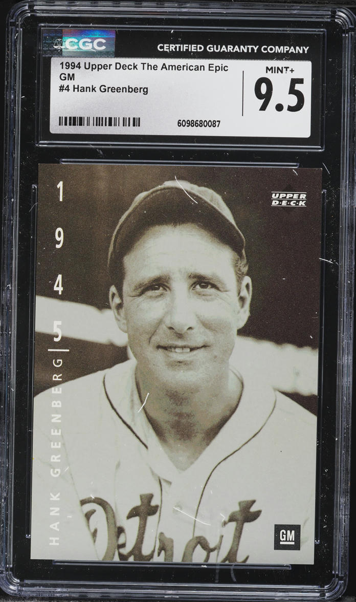 1994 Upper Deck The American Epic GM Hank Greenberg #4 CGC 9.5 MINT+