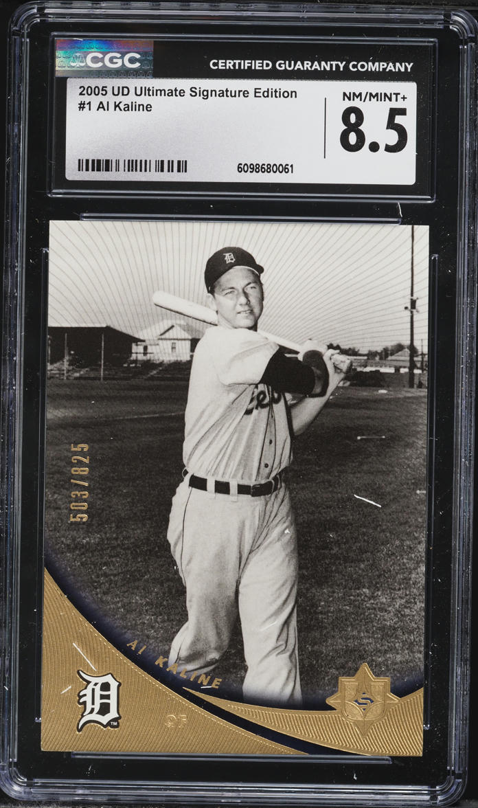 2005 UD Ultimate Signature Edition Al Kaline /825 #1 CGC 8.5 NM-MT+