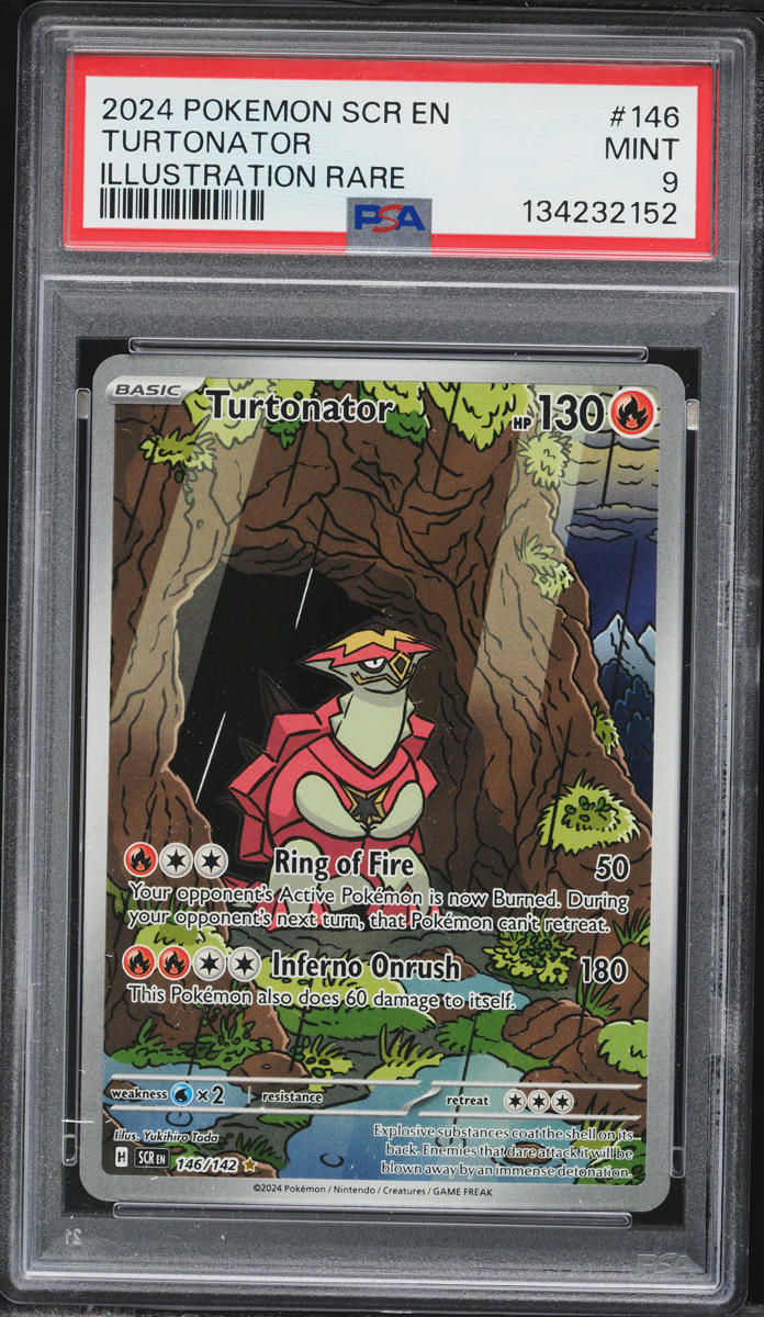 2024 Pokemon Scarlet & Violet Stellar Crown IR Turtonator #146 PSA 9 MINT