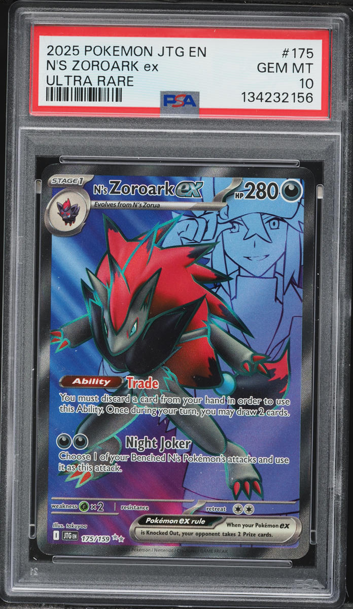 2025 Pokemon Scarlet & Violet Journey Together Full Art N'S Zoroark EX #175  PSA 10 GEM MINT on Fanatics Collect