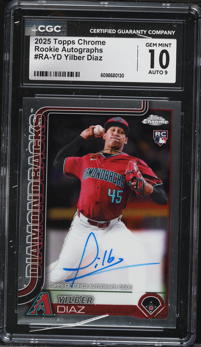 2025 Topps Chrome Yilber Diaz ROOKIE AUTO #RA-YD CGC 10 GEM MINT